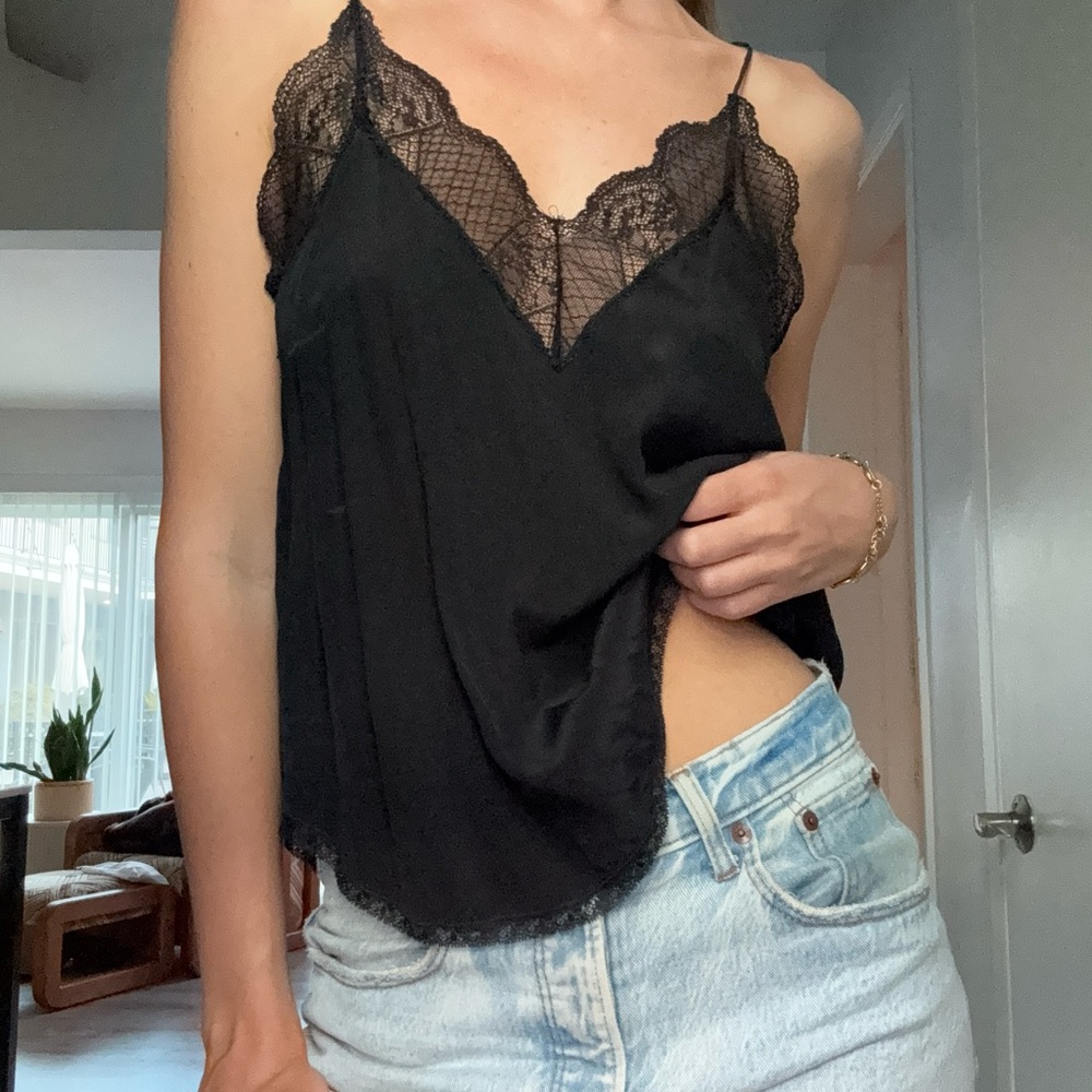 Zadig & Voltaire Black Silk Cami